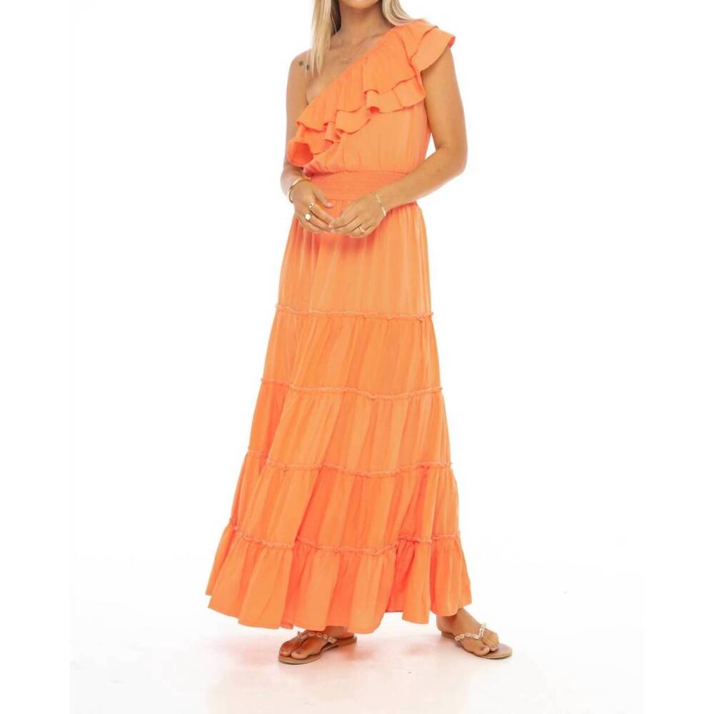 NEW SKEMO alani frill dress in orange